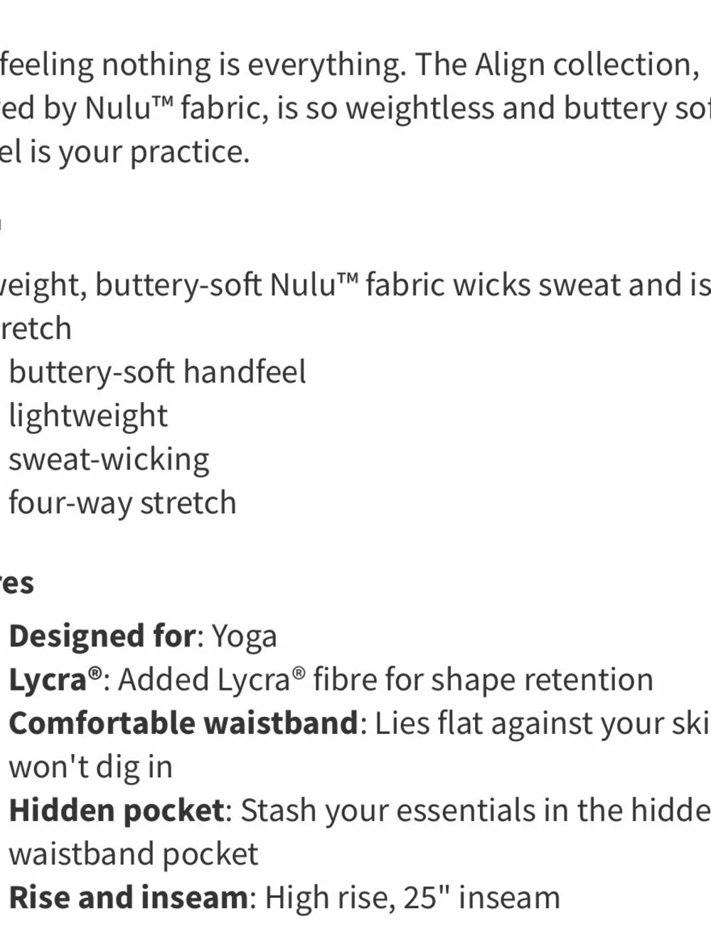 Lulu Align 25” in Lip Gloss